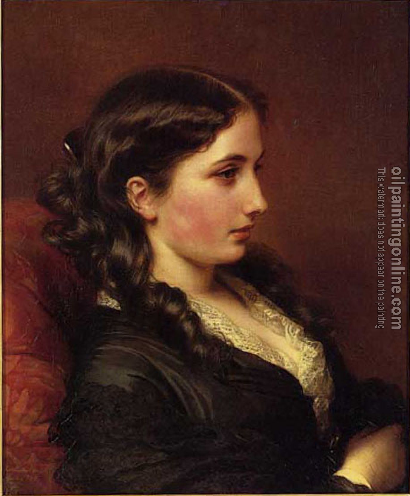 Winterhalter, Franz Xavier - Study of a Girl in Profile